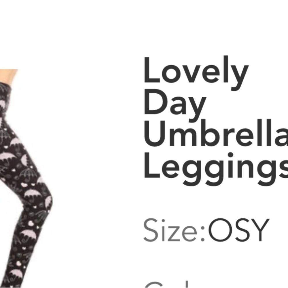 New lovelyDay umbrella leggings size OSY
